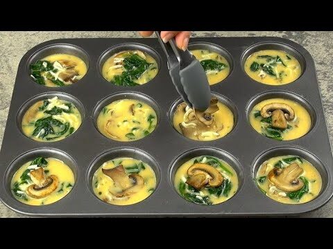 Delizioso tortino di spinaci e uova al forno