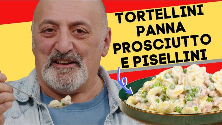 Delizioso tortellini alla panna e prosciutto cotto