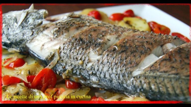 Ricetta Branzino al Forno con Pomodorini e Olive Taggiasche