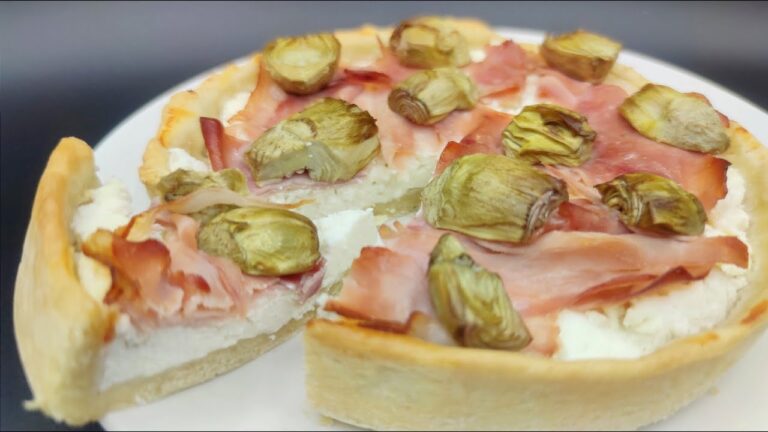 Torta Salata con Carciofi, Ricotta e Prosciutto Cotto