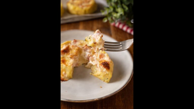 Delizioso tortino di patate con mortadella e provola