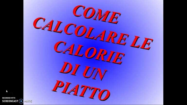 Calcola le Calorie delle Ricette in Pochi Passi