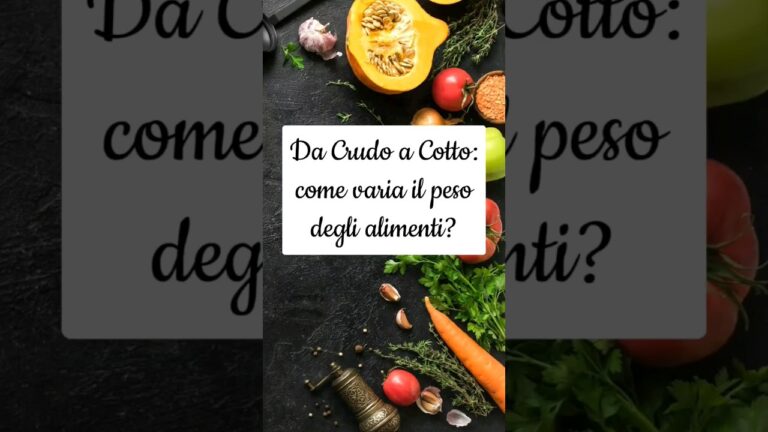 Patate: Differenze tra Peso Crudo e Cotto